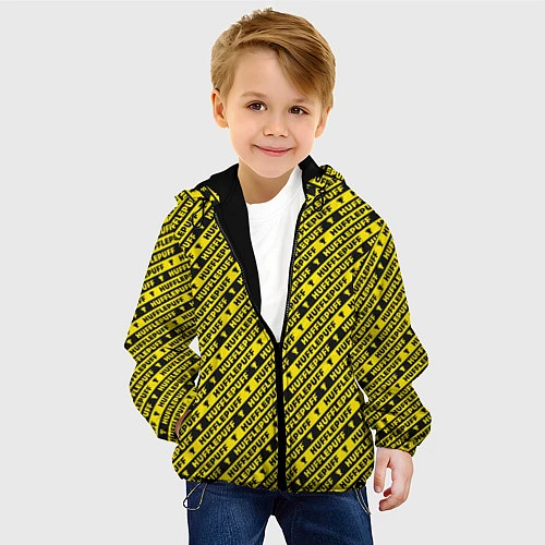 Детская куртка Хаффлпафф паттерн / 3D-Черный – фото 4