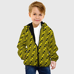 Куртка с капюшоном детская Хаффлпафф паттерн, цвет: 3D-черный — фото 2