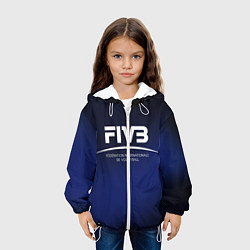 Куртка с капюшоном детская FIVB Volleyball, цвет: 3D-белый — фото 2