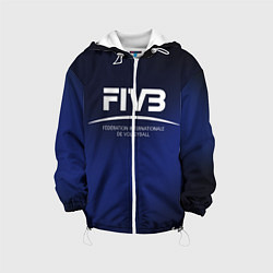 Куртка с капюшоном детская FIVB Volleyball, цвет: 3D-белый