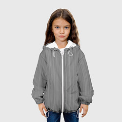 Куртка с капюшоном детская Серый, цвет: 3D-белый — фото 2