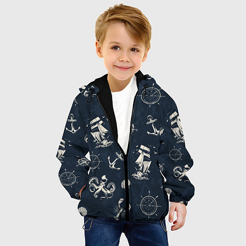Детская куртка Nautical art / 3D-Черный – фото 4