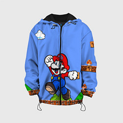 Куртка с капюшоном детская Mario, цвет: 3D-черный