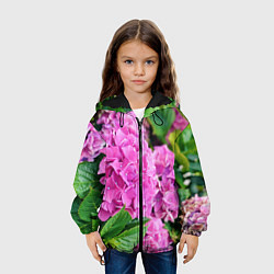 Куртка с капюшоном детская Гортензия, цвет: 3D-черный — фото 2