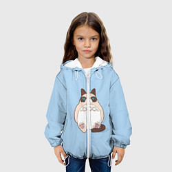 Куртка с капюшоном детская Тоторный кот, цвет: 3D-белый — фото 2