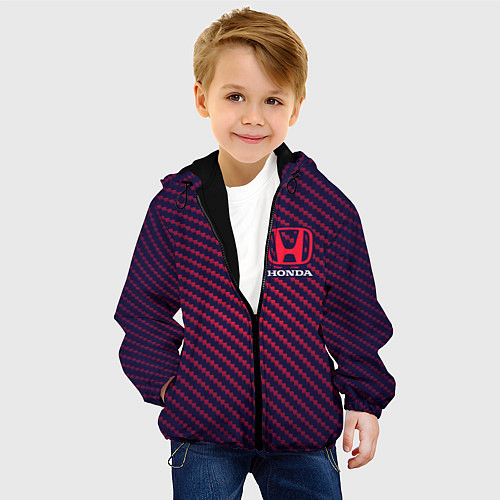 Детская куртка HONDA ХОНДА / 3D-Черный – фото 4