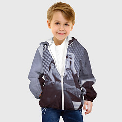 Куртка с капюшоном детская Роберт Паттинсон, цвет: 3D-белый — фото 2