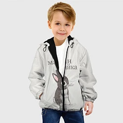 Куртка с капюшоном детская Мамин зайка, цвет: 3D-черный — фото 2