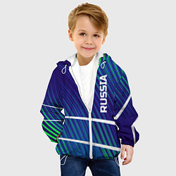 Куртка с капюшоном детская Russia, цвет: 3D-белый — фото 2