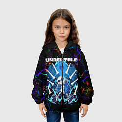 Куртка с капюшоном детская Undertale Sans, цвет: 3D-черный — фото 2