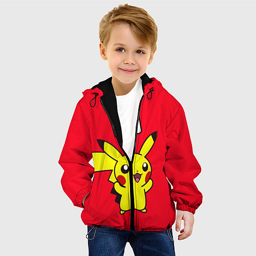 Детская куртка Pikachu Pika Pika / 3D-Черный – фото 4