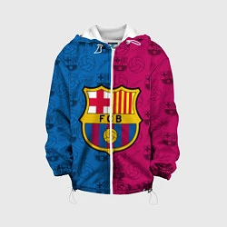 Куртка с капюшоном детская FC BARCELONA, цвет: 3D-белый