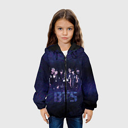 Куртка с капюшоном детская BTS БТС бойбенд, цвет: 3D-черный — фото 2