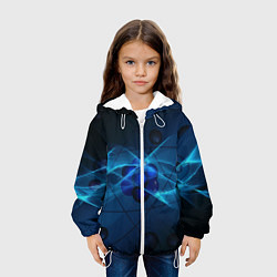 Куртка с капюшоном детская Атом, цвет: 3D-белый — фото 2