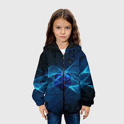 Куртка с капюшоном детская Атом, цвет: 3D-черный — фото 2