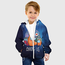 Куртка с капюшоном детская Among Us Space, цвет: 3D-белый — фото 2