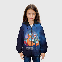 Куртка с капюшоном детская Among Us Space, цвет: 3D-черный — фото 2