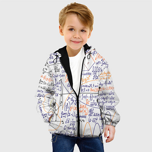Детская куртка Мама, я физик! / 3D-Черный – фото 4