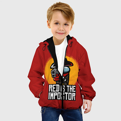 Детская куртка Red Is The Impostor / 3D-Черный – фото 4