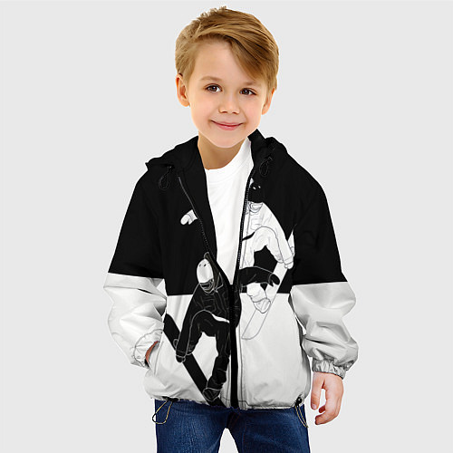 Детская куртка Сноубордисты / 3D-Черный – фото 4