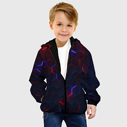 Куртка с капюшоном детская Light Background, цвет: 3D-черный — фото 2