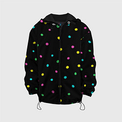 Куртка с капюшоном детская Конфетти, цвет: 3D-черный