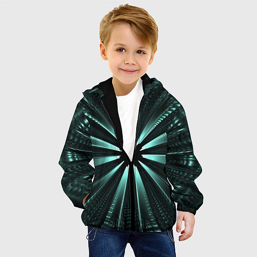 Детская куртка Фантастический туннель / 3D-Черный – фото 4