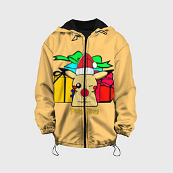 Куртка с капюшоном детская New Year Pikachu, цвет: 3D-черный