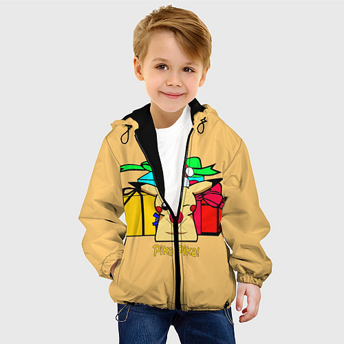 Детская куртка New Year Pikachu / 3D-Черный – фото 4
