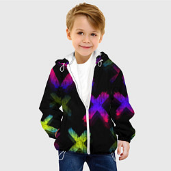 Куртка с капюшоном детская Крестики, цвет: 3D-белый — фото 2