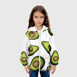 Куртка с капюшоном детская Авокадо, цвет: 3D-белый — фото 2
