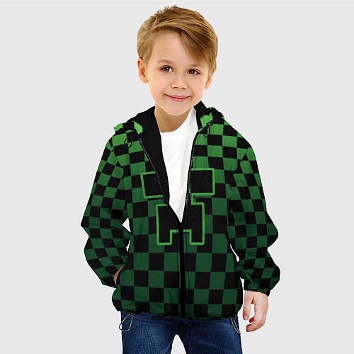 Детская куртка Minecraft / 3D-Черный – фото 4