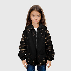 Куртка с капюшоном детская Частицы, цвет: 3D-черный — фото 2