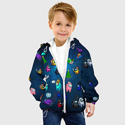 Куртка с капюшоном детская Among US, цвет: 3D-белый — фото 2