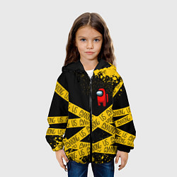 Куртка с капюшоном детская AMONG US Амонг Ас, цвет: 3D-черный — фото 2