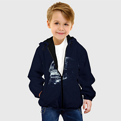 Куртка с капюшоном детская Череп, цвет: 3D-черный — фото 2
