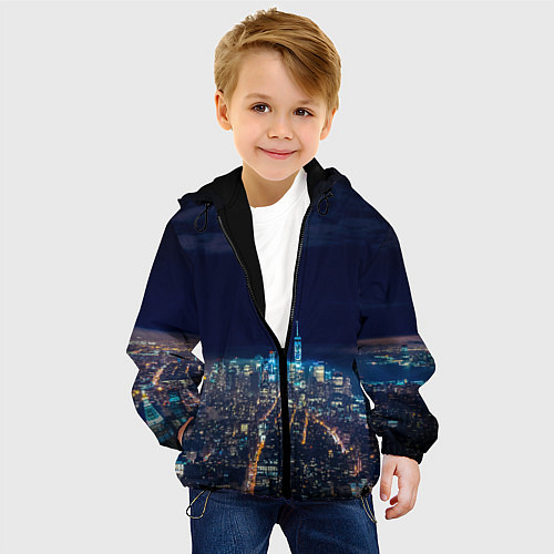 Детская куртка Ночной город / 3D-Черный – фото 4