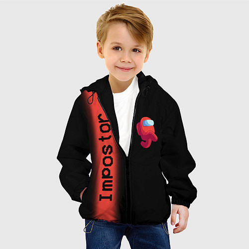 Детская куртка AMONG US / 3D-Черный – фото 4