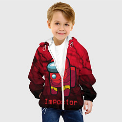 Куртка с капюшоном детская Among Us Game, цвет: 3D-белый — фото 2