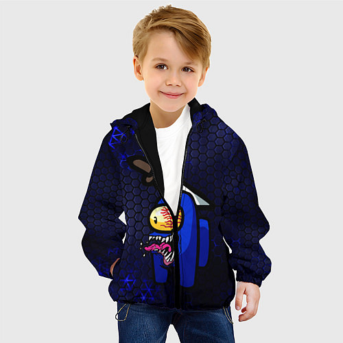 Детская куртка Among Us Imposter Blue / 3D-Черный – фото 4