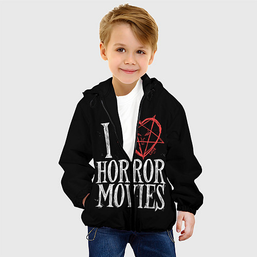 Детская куртка I Love Horror Movies / 3D-Черный – фото 4