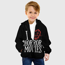 Куртка с капюшоном детская I Love Horror Movies, цвет: 3D-черный — фото 2