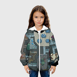Куртка с капюшоном детская AMONG US - КАРТА, цвет: 3D-белый — фото 2