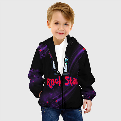 Детская куртка Among Us Rock Star / 3D-Черный – фото 4
