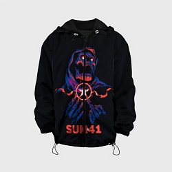 Куртка с капюшоном детская Sum 41 череп, цвет: 3D-черный