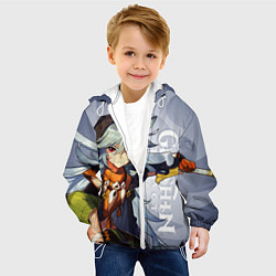 Куртка с капюшоном детская GENSHIN IMPACT, РЭЙЗОР, цвет: 3D-белый — фото 2