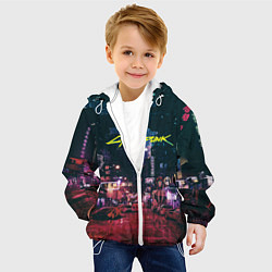 Куртка с капюшоном детская Cyberpunk 2077, цвет: 3D-белый — фото 2