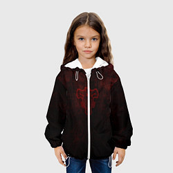 Куртка с капюшоном детская Черный клевер, цвет: 3D-белый — фото 2
