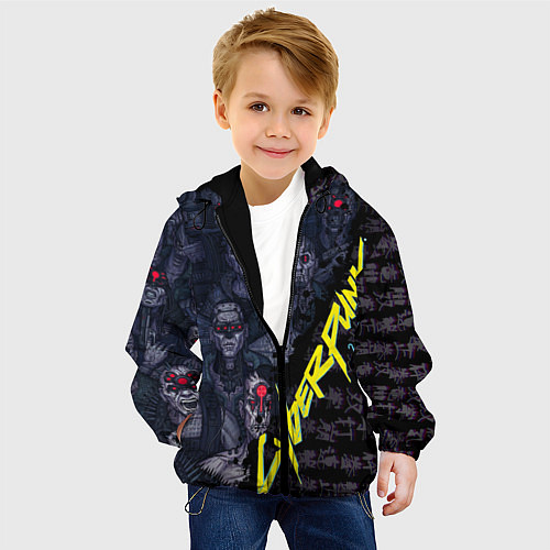 Детская куртка Cyberpunk 2077 / 3D-Черный – фото 4