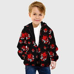 Куртка с капюшоном детская SAMURAI 2077 PATTERN, цвет: 3D-черный — фото 2